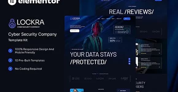 Lockra - Cyber Security Company Elementor Template Kit