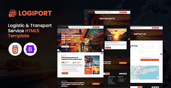 Logiport - Logistic & Transport Service HTML5 Template