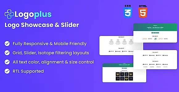 LogoPlus - Logo Showcase & Slider Html5