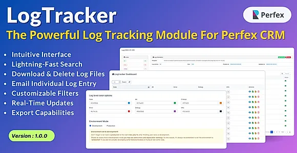 LogTracker - The Powerful Error Tracking Module for Perfex CRM