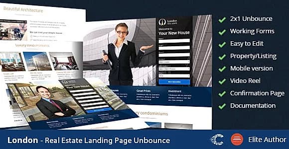 London - Real Estate Landing Page