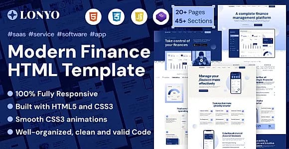 Lonyo - Sass And software Html Template