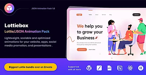 Lottiebox Lottie Animation Bundle and JSON Animation Kit