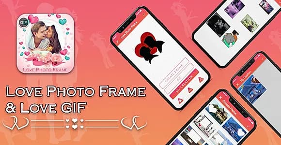 Love Photo Frames + Love GIF - Android App + Admob + Facebook Integration