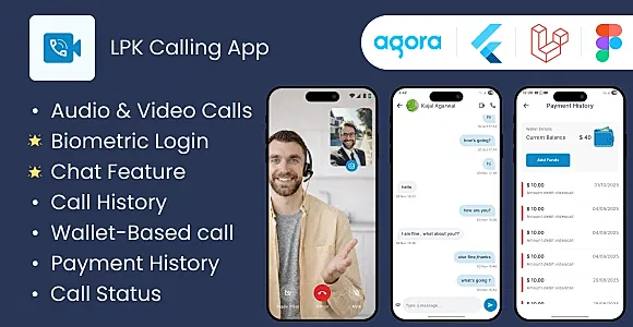 LPK VoIP Call – Flutter Audio, Video & Chat App with Admin Panel