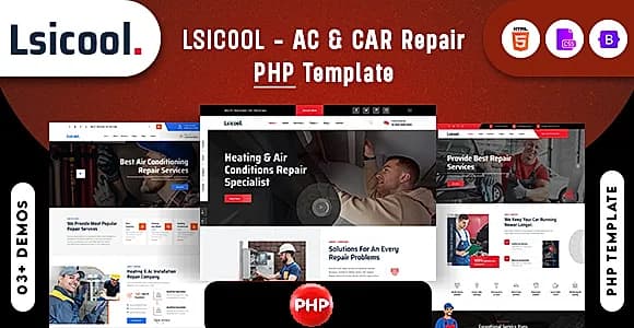 Lsicool- AC & CAR Repair PHP Template