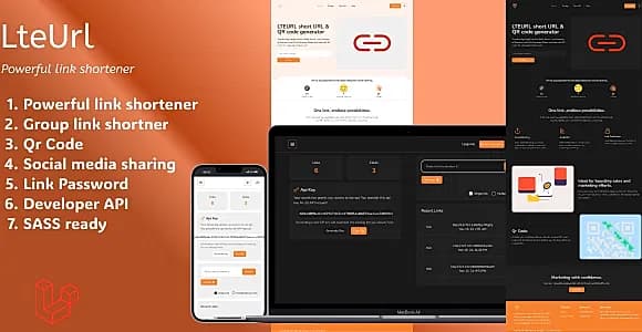 LteUrl - Advance Link shortener (Sass Ready)