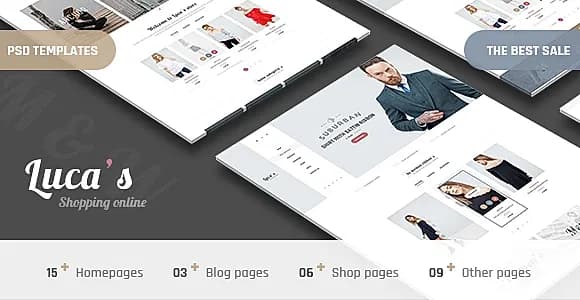 Luca's - Minimal Shop PSD Templates