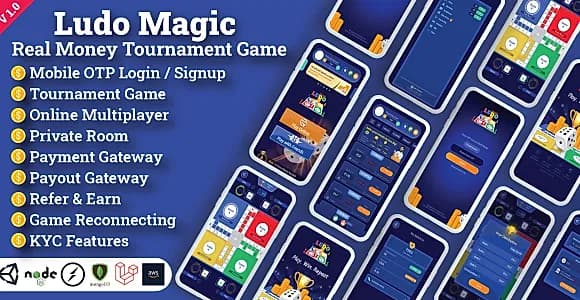 Ludo Magic Tournament Real Money Earning Android App