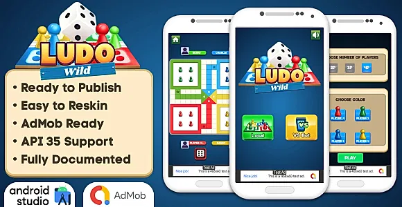 Ludo Wild - Ludo Game Android Studio Project with AdMob Ads + Ready to Publish