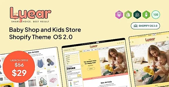 Luear | Baby Shop and Kids Store Shopify Theme OS 2.0