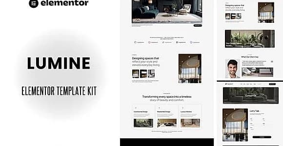 Lumine - Interior Design Elementor Template Kit