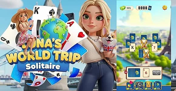 Luna's World Trip: Solitaire - HTML5 Game - Solitaire Game - Construct 3
