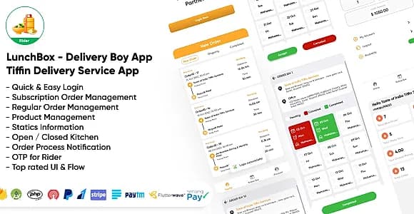 LunchBox - Delivery Boy App | Delivery App | Tiffin Delivery Service App