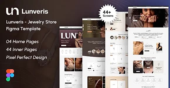 Lunveris - Jewelry Store Figma Template
