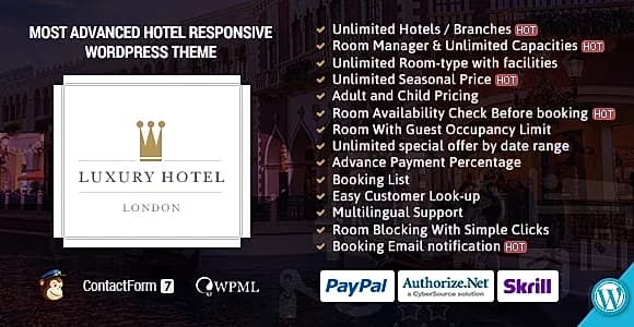 Luxury Hotel WordPress Theme
