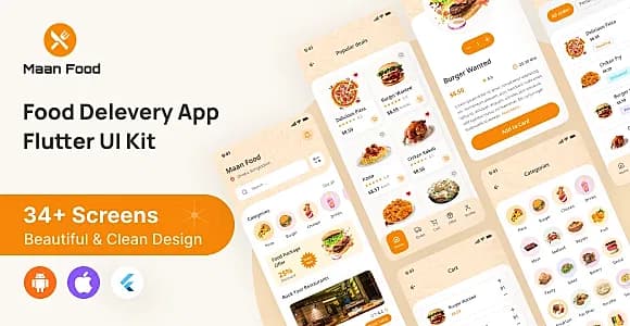 Maan Food-Flutter Food Delivery App UI Kit