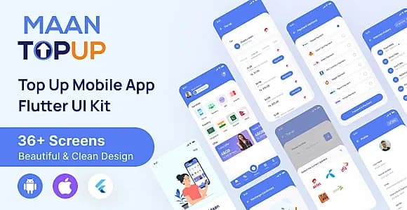 Maan TopUp- Futter Mobile TopUp UI Kit ( Android & iOS)