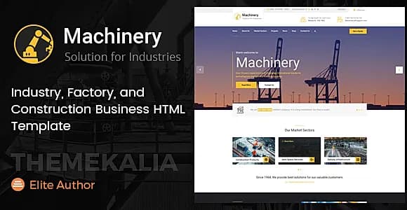 Machinery - Factory Business HTML Template
