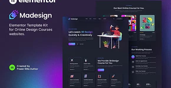 Madesign – Online Design Courses Elementor Template Kit
