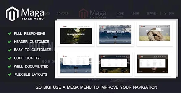 B-MAGA MENU - Full Responsive Header Navigation Menu jquery