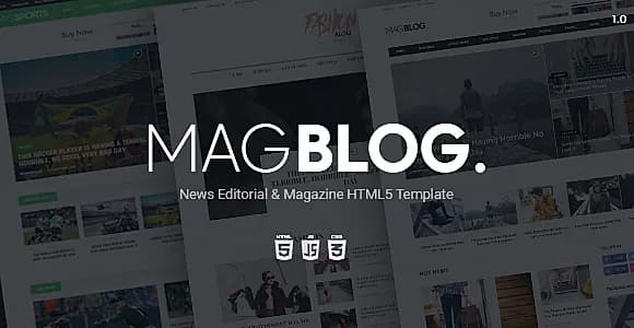 MagBlog - News Editorial & Magazine HTML5 Template