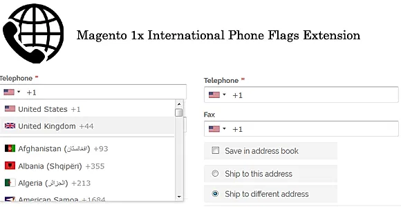 Magento 1x International Phone Flags Extension