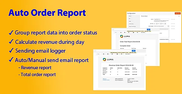 Magento 2 Auto Order Reports