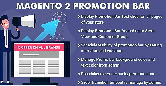 Magento 2 Promotion Bar Extension