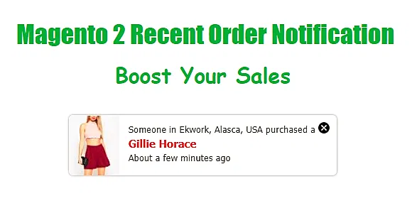 Magento 2 Recent Order Notification - Boost Your Sales - Sales Notification