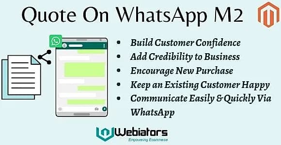 Magento 2 Whatsapp Quote By Webiators