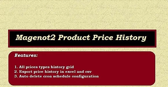 Magento2 Product Price History