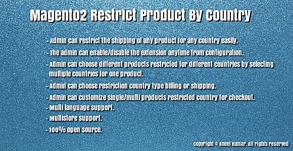 Magento2 Restrict Product By Country
