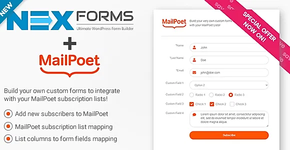 MailPoet for NEX-Forms
