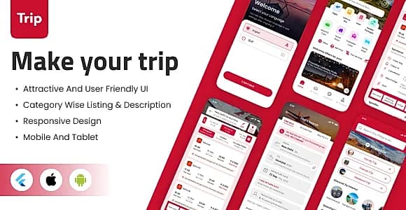 MakeMyTrip clone - Booking App Flutter App UI Kit