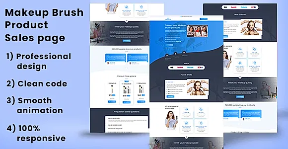 Makeup brush -  product sales page