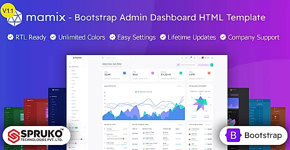 Mamix - Bootstrap Admin Control Panel HTML Template