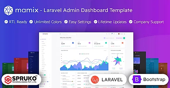 Mamix - Laravel Admin Panel Dashboard Template