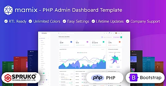 Mamix - PHP Admin Dashboard Bootstrap Template
