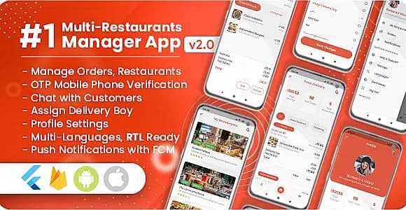 Manager / Owner for Multi-Restaurants Flutter App