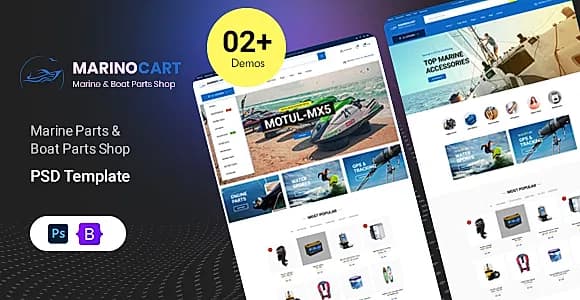 Marinocart - Boat Parts & Boat Accessories Shop PSD Template