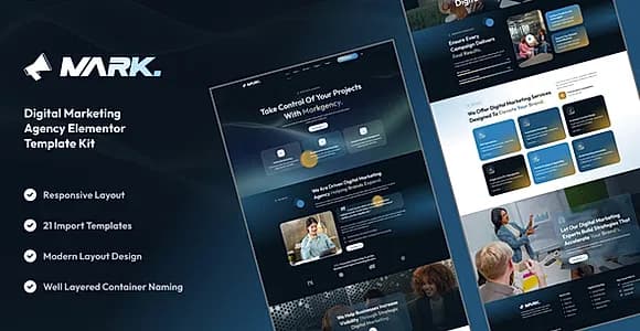 Markagency - Digital Marketing Agency Elementor Template Kit