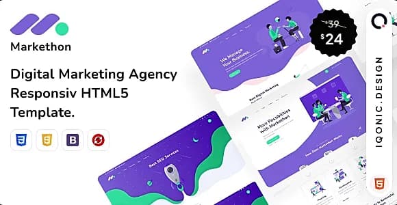 Markethon - Modern Digital Marketing Agency HTML Template