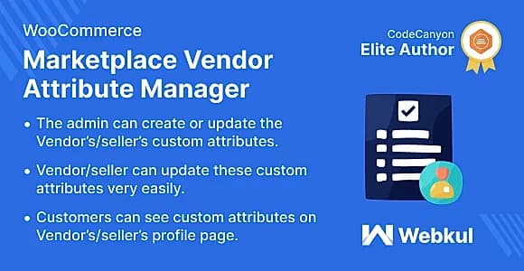 Marketplace Vendor Custom Attributes WordPress Plugin