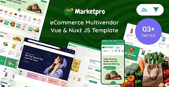 MarketPro - eCommerce Multivendor Vue & Nuxt JS Template Multipurpose