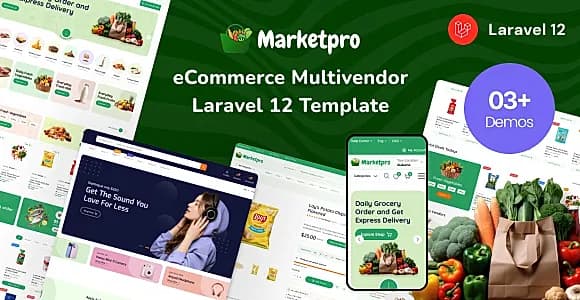 MarketPro - Laravel - eCommerce Multivendor Template Multipurpose