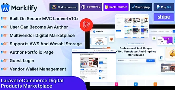 Marktify - Laravel eCommerce Digital Product Multivendor Marketplace
