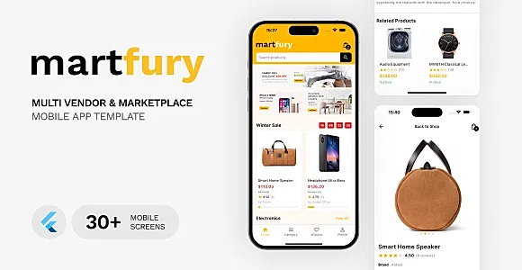 MartFury Flutter - Complete eCommerce Mobile Apps for Botble scripts