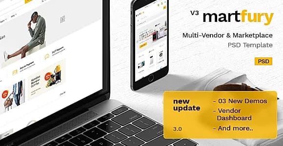 MartFury | Multi-Vendor & Marketplace eCommerce PSD Template