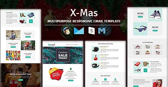 X-mas - Responsive Email Template With Stampready Builder Access